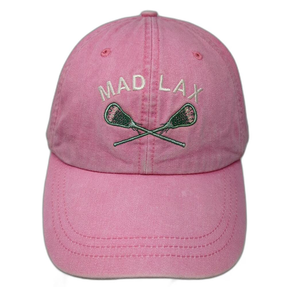 Adams Baseball Cap Pink One Size Mad Lax Lacrosse Breast Cancer Courage Hat